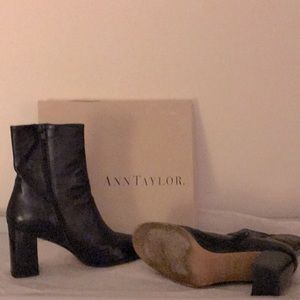 Ann Taylor Black Heeled Boots